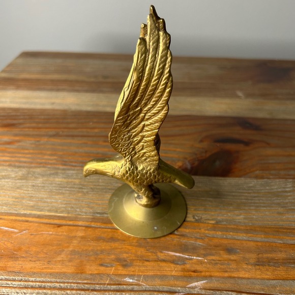 Other - Vintage Brass Eagle Figurine‎ Statue Made In Taiwan Gold Bird Sculpture Decor